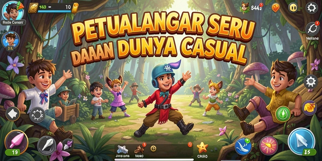 Screenshot gameplay 3446 menampilkan keseruan level yang berwarna-warni.