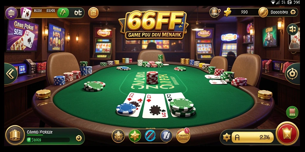 Tampilan gameplay poker yang menegangkan di 666FF.