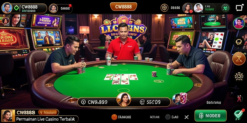 Gameplay menarik dari permainan Live Casino di CW8888.