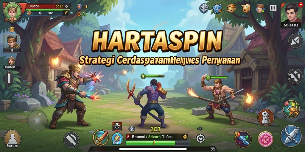 Tampilan gameplay HARTASPIN yang seru dan menantang.