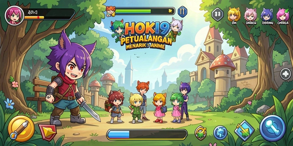Gameplay seru HOKI9 dengan karakter Anime ikonik.