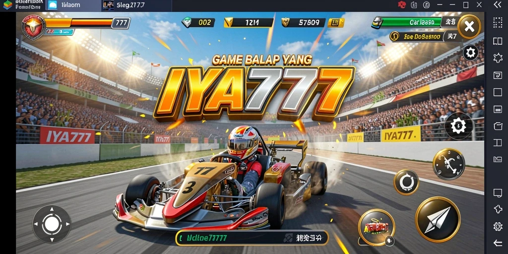 Tampilan gameplay IYA777 yang seru dan mendebarkan saat balapan.