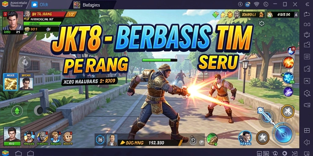 Gameplay JKT8 menampilkan aksi tembak-menembak yang seru