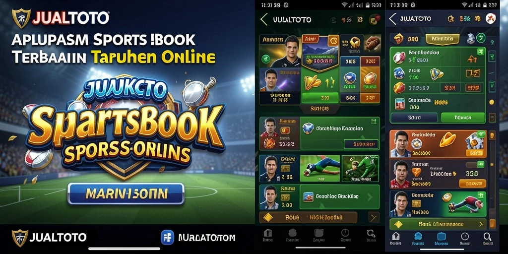 Screenshot utama JUALTOTO menampilkan tampilan taruhan olahraga yang menarik.