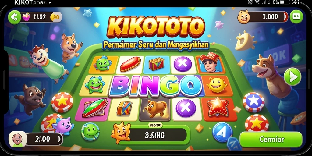 Screenshot gameplay KIKOTOTO menampilkan suasana permainan Bingo yang menegangkan.