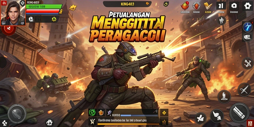 Tampilan gameplay KING403 dengan aksi yang mendebarkan.