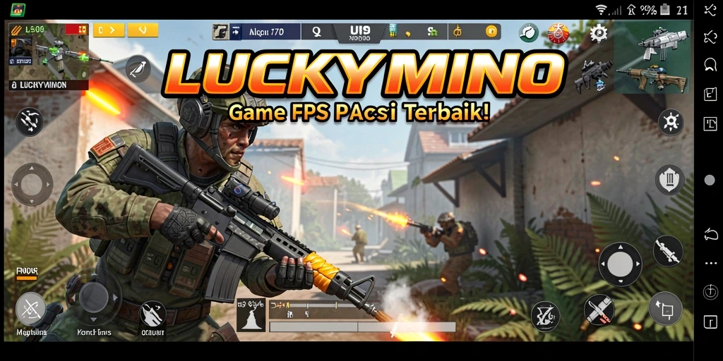 Tampilan gameplay LUCKYMINO yang intens dan mendebarkan.