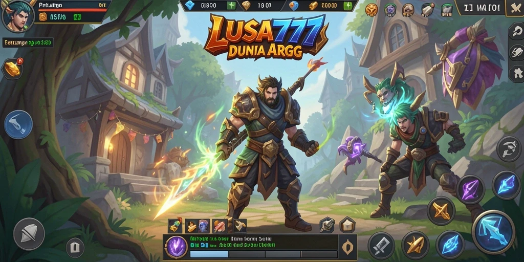 Screenshot gameplay LUSA777 menampilkan pertarungan seru dalam dunia ARPG.
