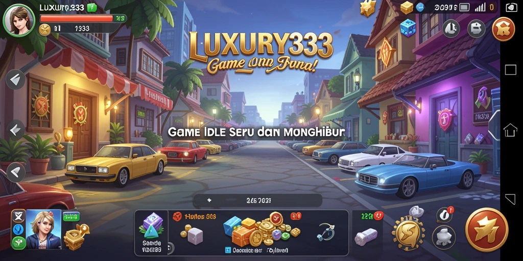 Screenshot utama LUXURY333 menampilkan gameplay Idle yang mengasyikkan.