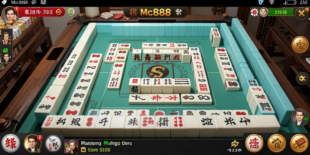 Screenshot gameplay <strong>MC888</strong> menampilkan keseruan bermain Mahjong secara interaktif.