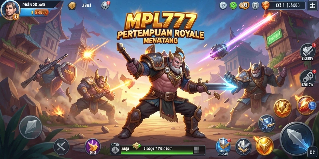 Tampilan gameplay menegangkan dalam pertempuran Battle Royale MPL777.