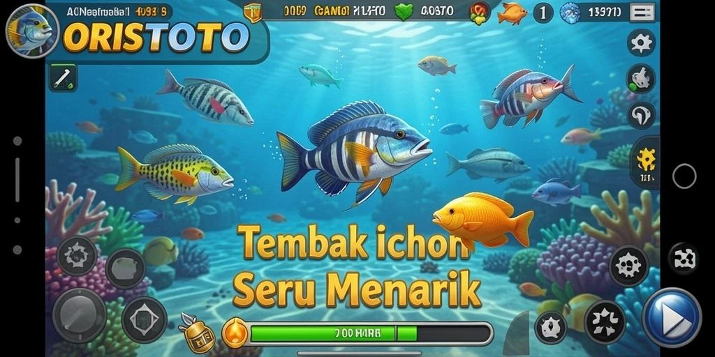 Gameplay seru ORISTOTO dengan grafis memukau dan banyak ikan.