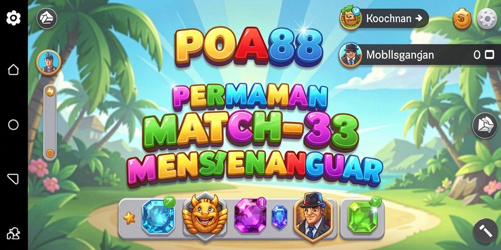 Gameplay menarik dari POA88 dengan batu permata berwarna-warni.
