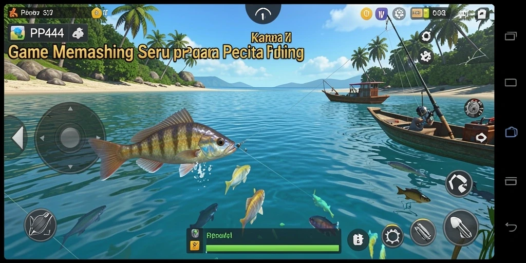 Gameplay memancing yang seru dan menyenangkan di PP444.