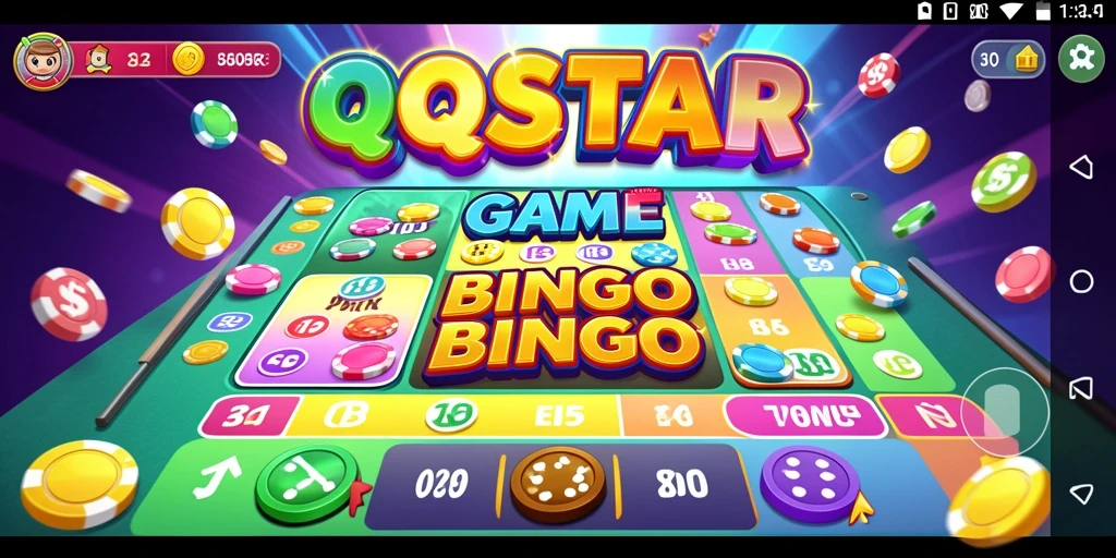 Screenshot gameplay QQSTAR dengan tampilan Bingo yang seru.