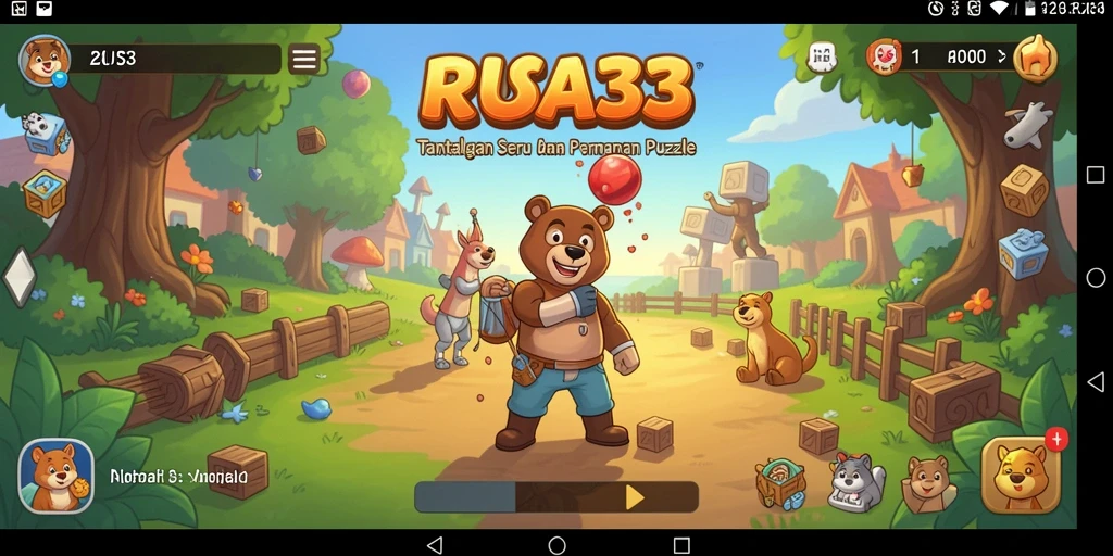 Tampilan gameplay RUSA33 yang penuh warna dan menantang.