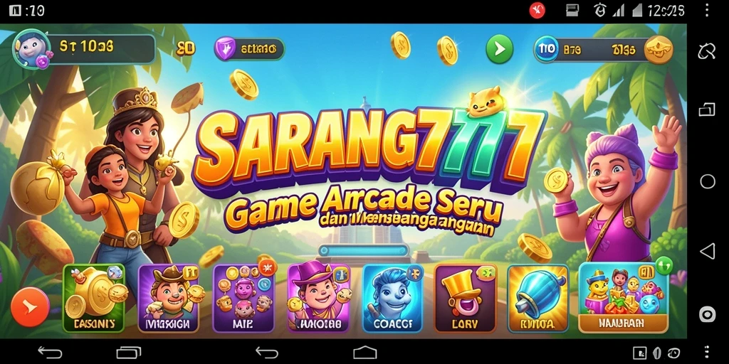 Screenshot menunjukkan aksi mendebarkan dalam gameplay SARANG777.