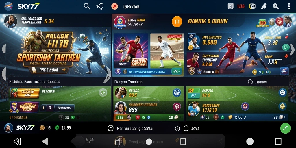 Tampilan gameplay menarik dalam aplikasi Sportsbook SKY77.