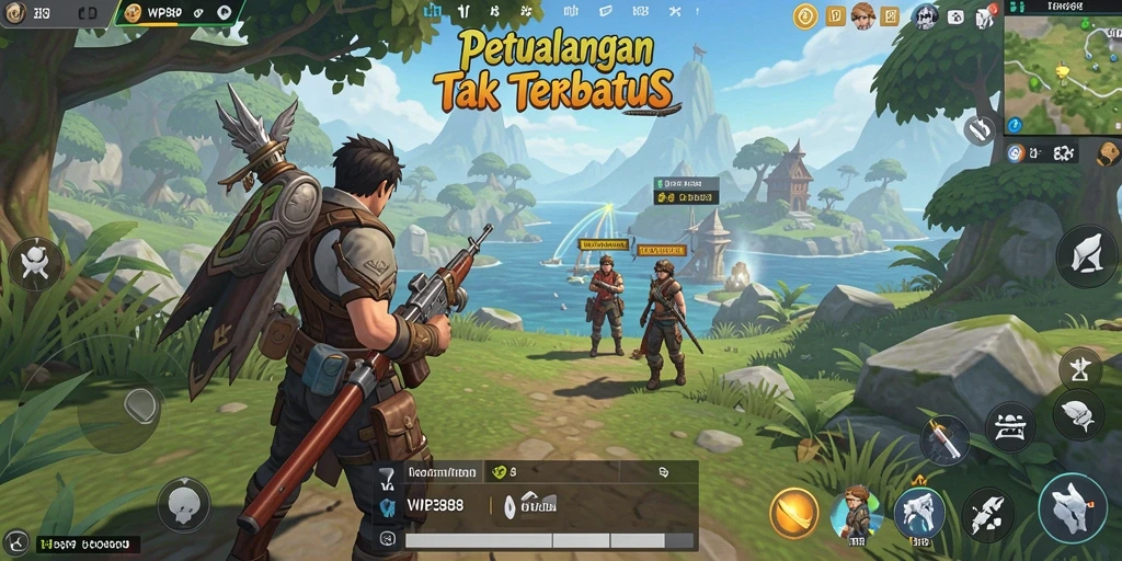 Gameplay terbuka dan menakjubkan dalam WP888 dengan dunia yang luas.